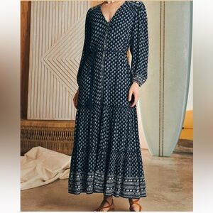 Faherty Orinda Long Sleeve Maxi Dress